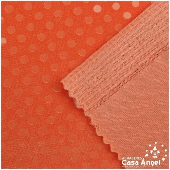 TERCIOPELO ELÁSTICO CON LENTEJUELAS NARANJA FLÚOR 150cm