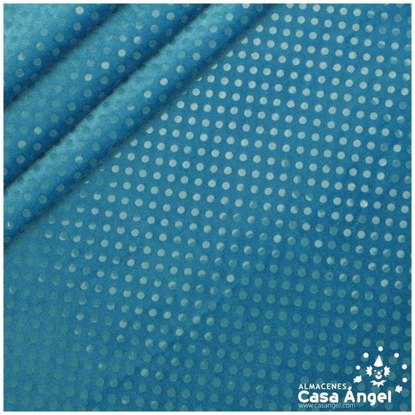 TERCIOPELO ELÁSTICO LENTEJUELA 150cm - TURQUESA
