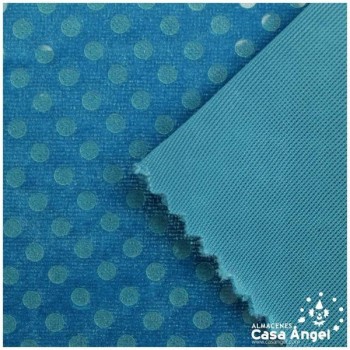 TERCIOPELO ELÁSTICO LENTEJUELA 150cm - TURQUESA