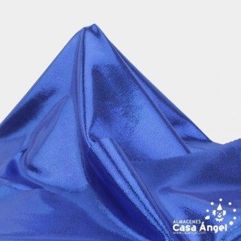 LYCRA AZUL CON BRILLO EN MICROPUNTOS 150cm