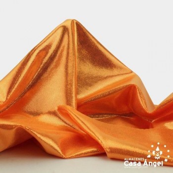 LYCRA NARANJA CON BRILLO EN MICROPUNTOS 150cm