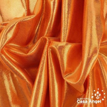 LYCRA NARANJA CON BRILLO EN MICROPUNTOS 150cm