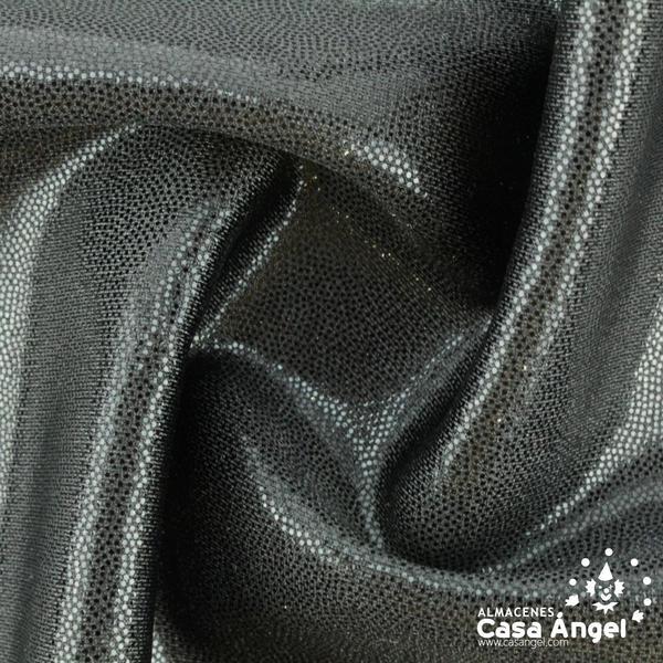 LYCRA NEGRA CON BRILLO EN MICROPUNTOS 150cm