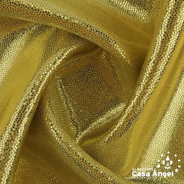 LYCRA ORO CON BRILLO EN MICROPUNTOS 150cm