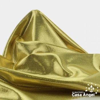 LYCRA ORO CON BRILLO EN MICROPUNTOS 150cm