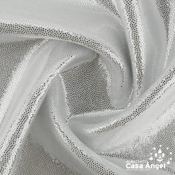 LYCRA PLATA CON BRILLO EN MICROPUNTOS 150cm