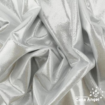 LYCRA PLATA CON BRILLO EN MICROPUNTOS 150cm