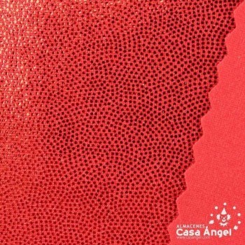 LYCRA ROJA CON BRILLO EN MICROPUNTOS 150cm