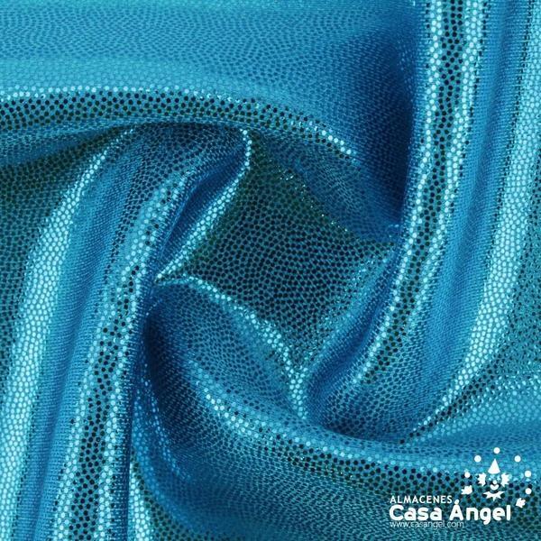 LYCRA TURQUESA CON BRILLO EN MICROPUNTOS 150cm