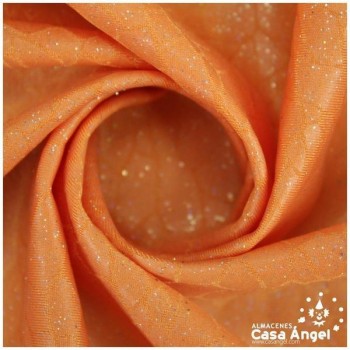 LICRA NARANJA CON PELÍCULA DE GLITTER SERPIENTE SERIE PITÓN 150cm