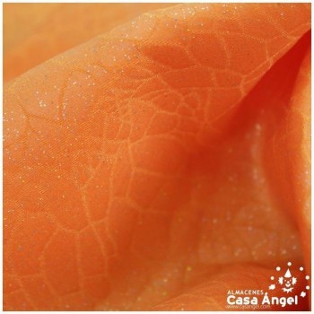LICRA NARANJA CON PELÍCULA DE GLITTER SERPIENTE SERIE PITÓN 150cm