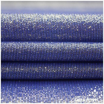 GASA AZUL CON LÚREX EFECTO AGUA SERIE GREASE 150cm