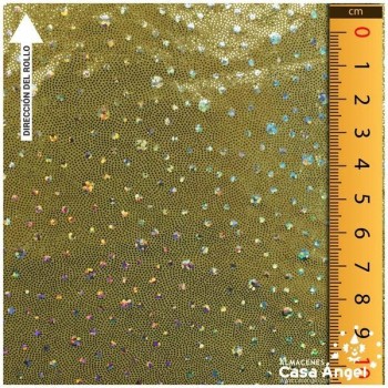 LYCRA DORADA ESTAMPADA SERIE PERSEIDAS 150cm