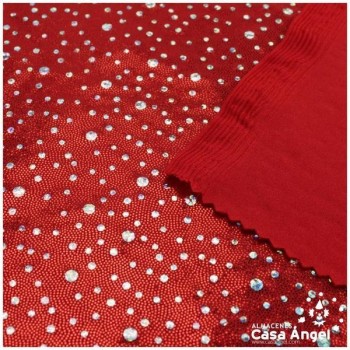 LYCRA ROJA ESTAMPADA SERIE PERSEIDAS 150cm