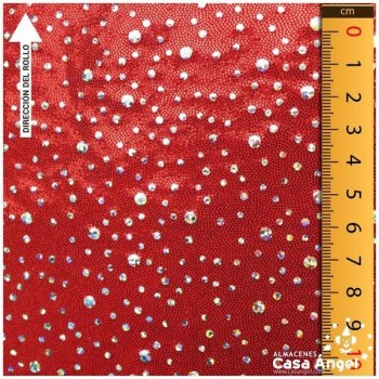 LYCRA ROJA ESTAMPADA SERIE PERSEIDAS 150cm