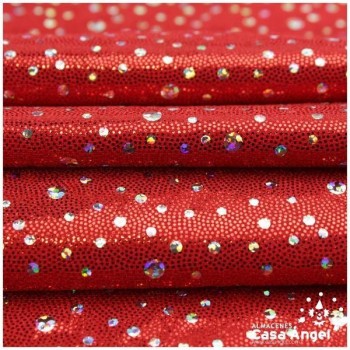 LYCRA ROJA ESTAMPADA SERIE PERSEIDAS 150cm