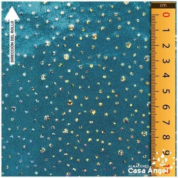 LYCRA TURQUESA ESTAMPADA SERIE PERSEIDAS 150cm