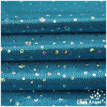 LYCRA TURQUESA ESTAMPADA SERIE PERSEIDAS 150cm