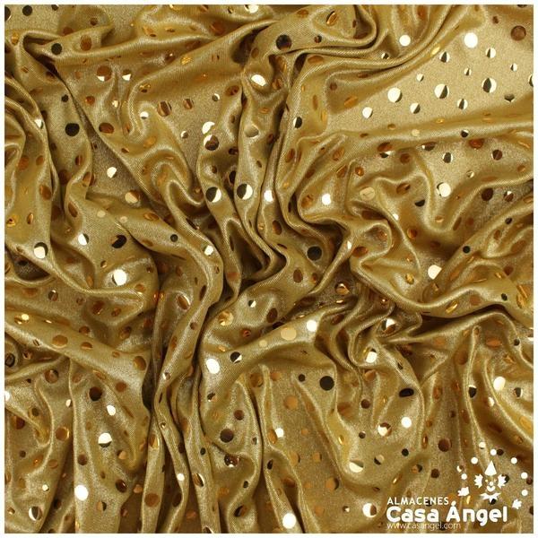 TELA PUNTO BISÚ ORO LENTEJUELA ANCHO 150cm