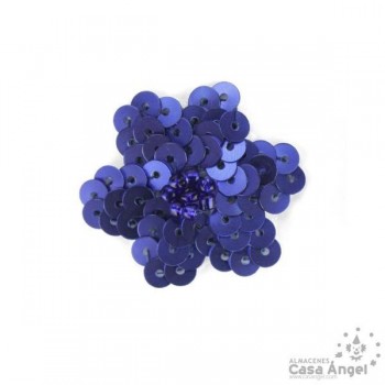 FLOR DE LENTEJUELAS Y ROCALLA 10 UNIDADES 3cm