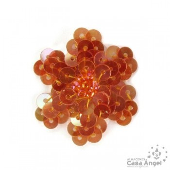 FLOR DE LENTEJUELAS Y ROCALLA 10 UNIDADES 3cm