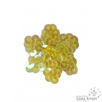 FLOR DE LENTEJUELAS Y ROCALLA 10 UNIDADES 3cm