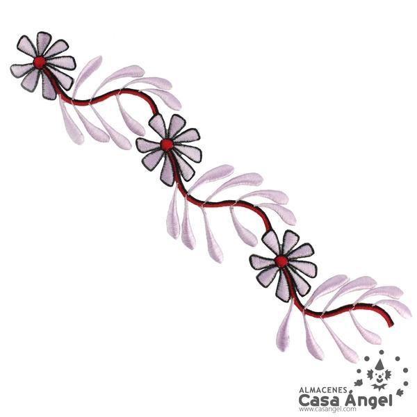 APLICACIÓN RAMILLETE FLORES ROSAS 21cm BOLSA 5uds