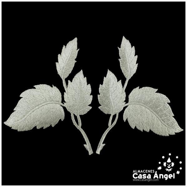 HOJAS PLATEADAS TERMOADHESIVAS 11cm