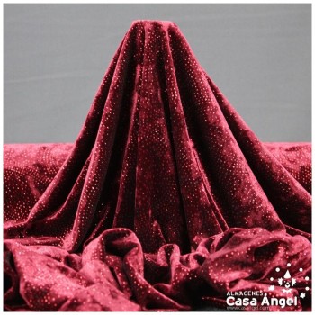 TERCIOPELO DE FANTASÍA BURDEOS GLITTER 150cm