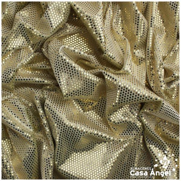 TERCIOPELO DORADO LYCRA ESTAMPADO LUNAR FOIL 150cm
