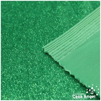 TERCIOPELO VERDE LYCRA MICRO GLITTER 150cm