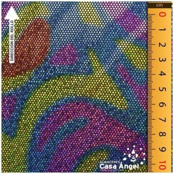 LYCRA MULTICOLOR ESTAMPADO MICROPUNTOS 150cm