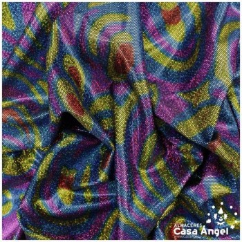 LYCRA MULTICOLOR ESTAMPADO MICROPUNTOS 150cm
