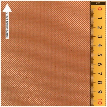 LYCRA NARANJA MATE CON PUNTOS PLATA 150cm