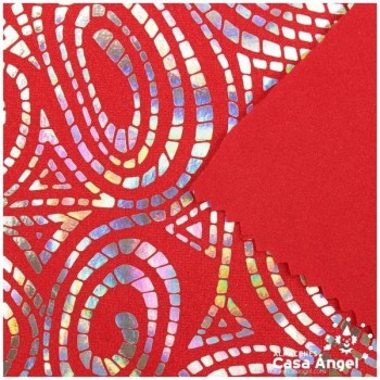 LYCRA ROJA ESTAMPADA ESPIRALES SERIE JUMPING 150cm