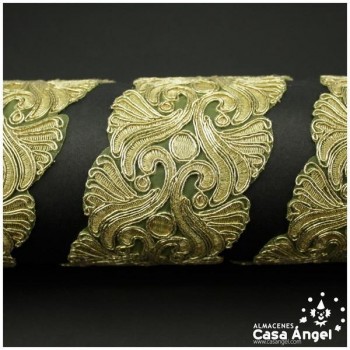 PASAMANERÍA BORDADA LÚREX CORDÓN NYLON 8cm