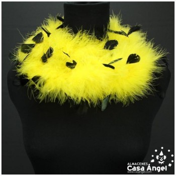 MARABÚ AMARILLO CON PLUMAS COMBINADAS 21gr/m