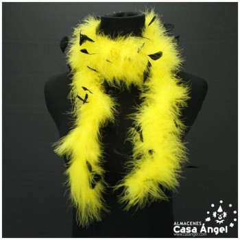 MARABÚ AMARILLO CON PLUMAS COMBINADAS 21gr/m