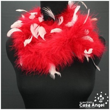 MARABÚ ROJO CON PLUMAS COMBINADAS 21gr/m
