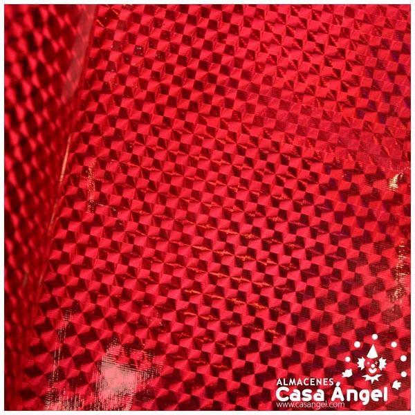 LAMINÉ ROJO HOLOGRAMA SERIE KUBRICK 150cm