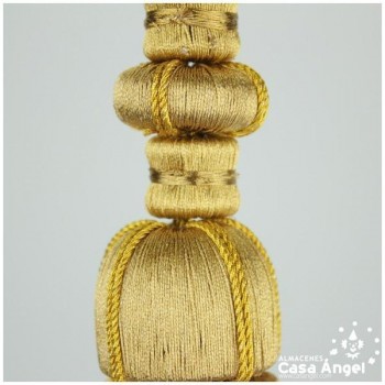 BORLA DE RAYÓN ORO CON FLECO ARTICULADO 22cm