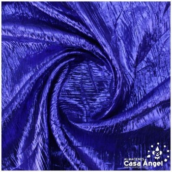 TEJIDO LAMÉ PLISADO AZUL 115cm