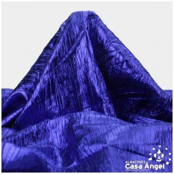 TEJIDO LAMÉ PLISADO AZUL 115cm
