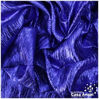 TEJIDO LAMÉ PLISADO AZUL 115cm