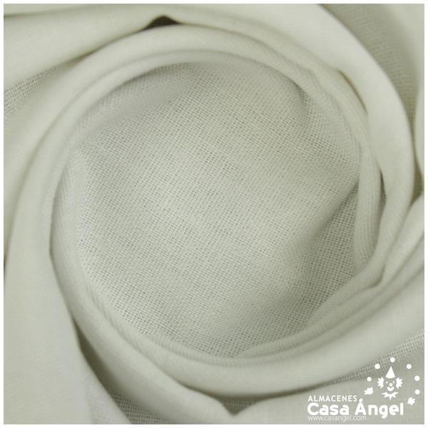 Tela de lino blanco combinado con viscosa
