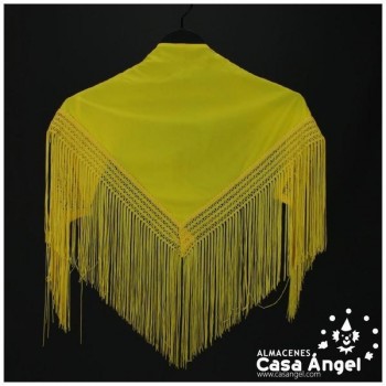 MANTÓN DE FLAMENCA INFANTIL COLOR LISO AMARILLO