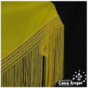 MANTÓN DE FLAMENCA INFANTIL COLOR LISO AMARILLO