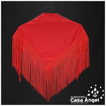 MANTÓN DE FLAMENCA INFANTIL COLOR LISO ROJO