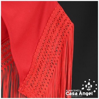 MANTÓN DE FLAMENCA INFANTIL COLOR LISO ROJO