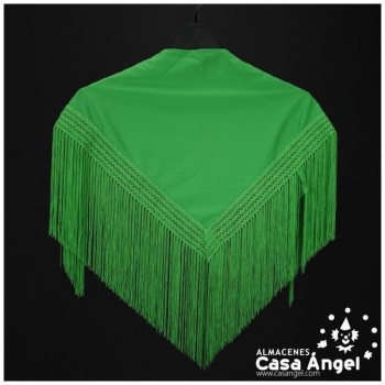 MANTÓN DE FLAMENCA INFANTIL COLOR LISO VERDE